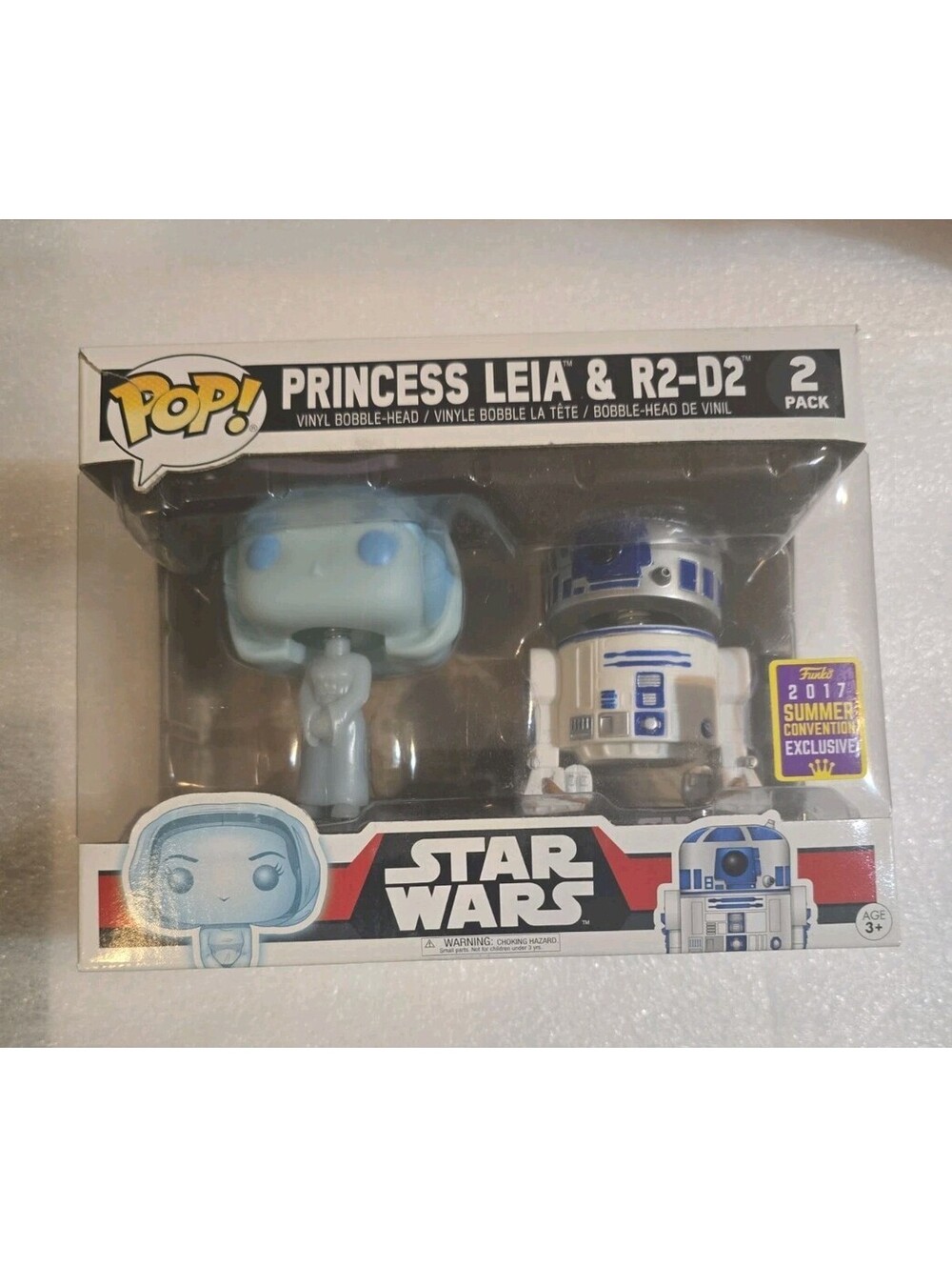 Funko POP! 2 Pack Star Wars Princess Leia & R2-D2 2017 Exclusive Vaulted NIB